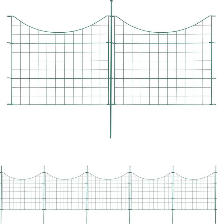 Produktbild Wiltec Gartenzaun Set 5 Elemente Unterbogen Teichzaun Maschendrahtzaun Steckzaun