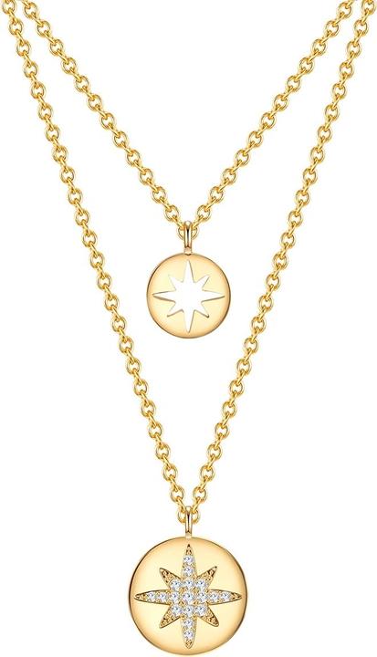 Lulu & Jane Damen Kette Stern Metall - 35596 (Metall-Legierung)