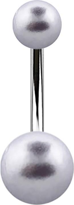 Actual product image Star Piercing Banana silver with two silver beads (without brass, Surgical steel 316L)
