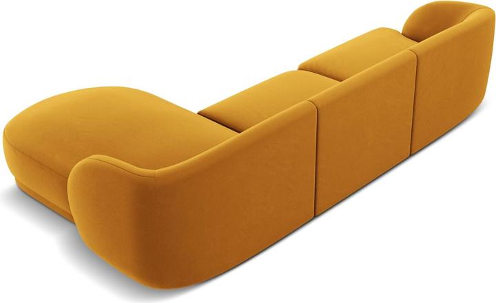 Actual product image Micadoni Velvet Right Corner Sofa, "Miley", 4 Seats, 255x156x70Made in Europe (Corner sofa)