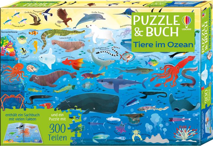 Produktbild Puzzle & Buch: Tiere im Ozean (300 Teile)