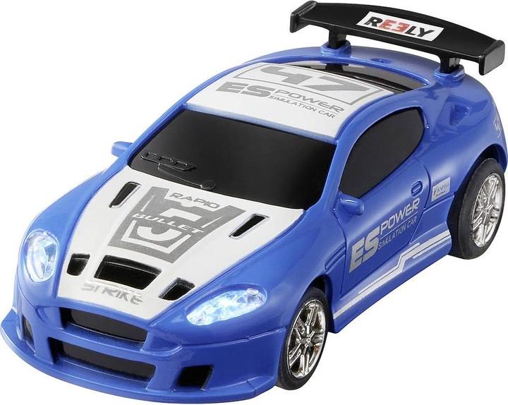 Produktbild Reely Mini Racer Blau-Weiss Brushed 1:64 RC Modellauto Elektro Strassenmodell Hec (RTR Ready-to-Run)