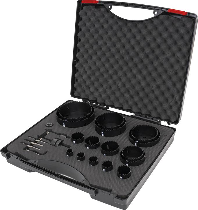Actual product image Stier HSS-Co8 bi-metal hole saw set, 21-piece, 19 - 121 x 44 mm (121 mm)