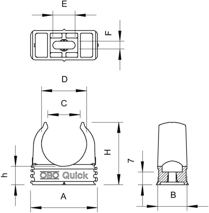 Actual product image OBO Bettermann Quick clamp
