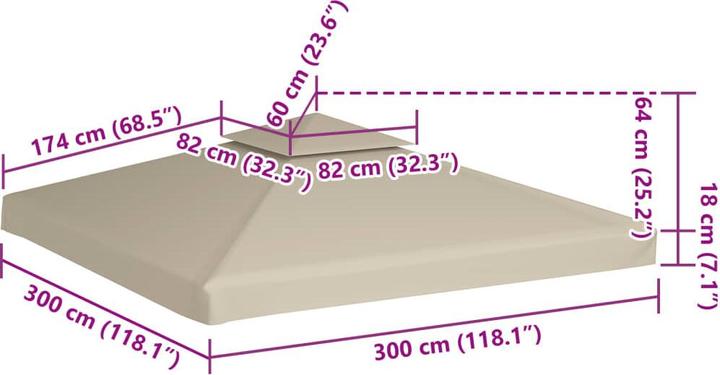 Produktbild VidaXL Xerane (300 cm, 300 cm)