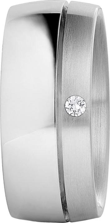 Immagine prodotto Xen Anello a fascia opaco/lucido con diamante 0,03 ct. TW/SI (54)