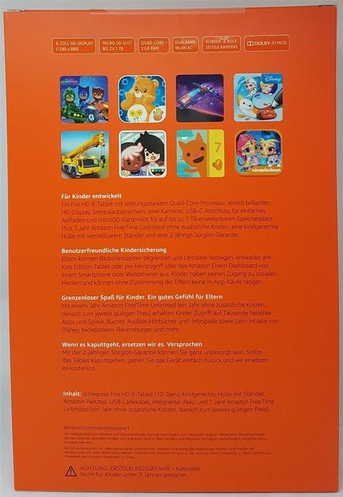 Produktbild Amazon Fire HD 8 Kids (8", 32 GB, Pink)