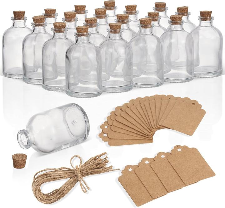 Actual product image The twiddlers Glass bottle with cork stopper (Ø 4 x 8 cm)
