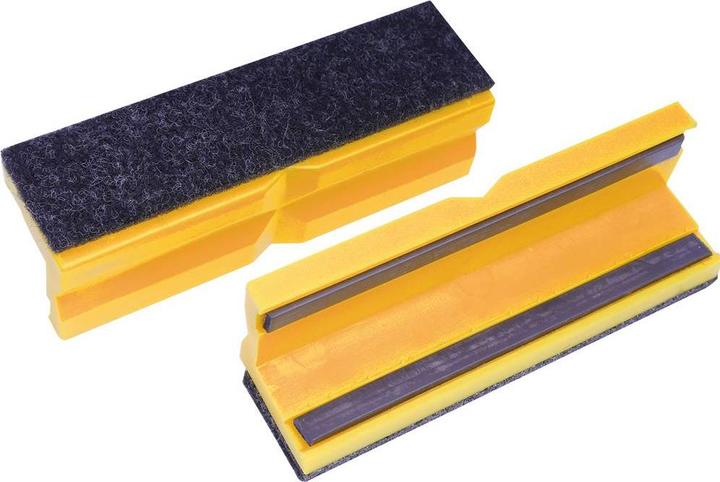 Bernstein Mâchoires de protection en feutre/plastique 100mm jaune, avec barre magnétique (paire) (100 mm)