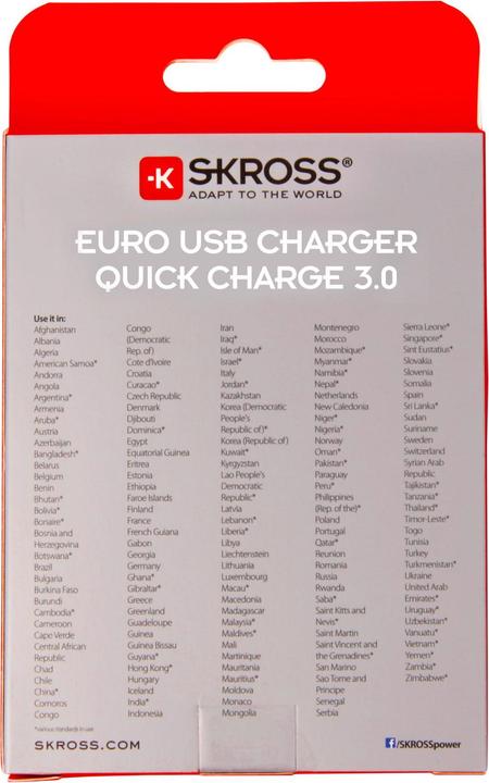 Image du produit Skross Chargeur USB Euro (18 W)