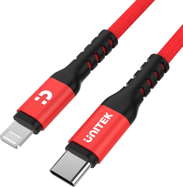 Unitek C14060RD Câble Lightning 1 m rouge (1 m, USB 3.2)