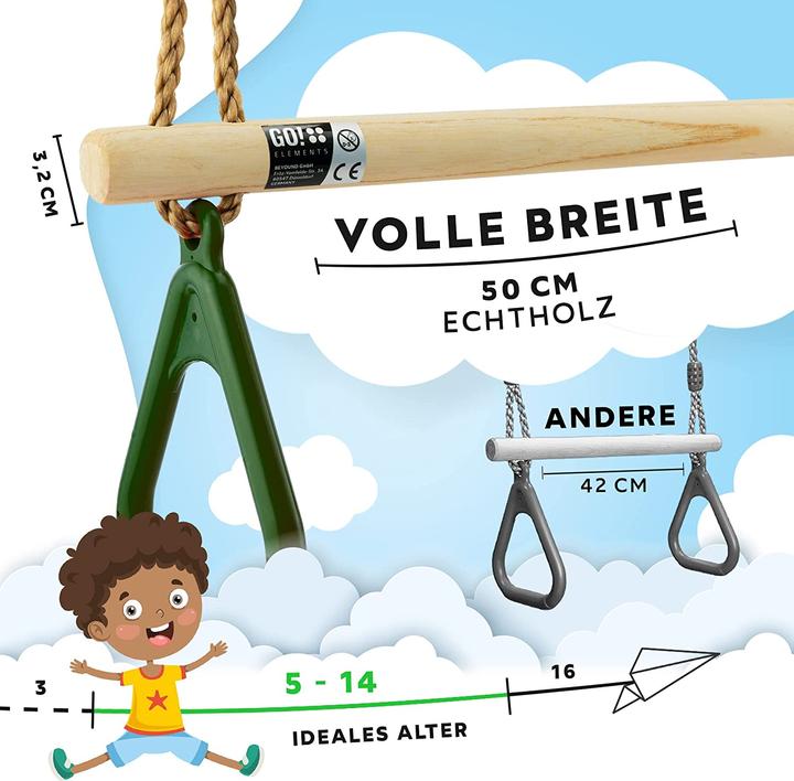 Actual product image GO!elements Children's Swing Green