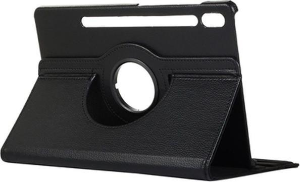 Produktbild Just in Case Pu-Leder Rotating 360 Book Hülle Schwarz Samsung Galaxy Tab S9+/S9 FE+/S10+ (Galaxy Tab S9+, Galaxy Tab S10+, Galaxy Tab S9 FE+)