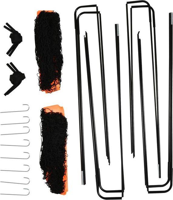 Immagine prodotto Swisshandel24 Fussballtore Fussballnetz 2er Set Minitore Faltbar Oxfordstoff Outdoor Orange
