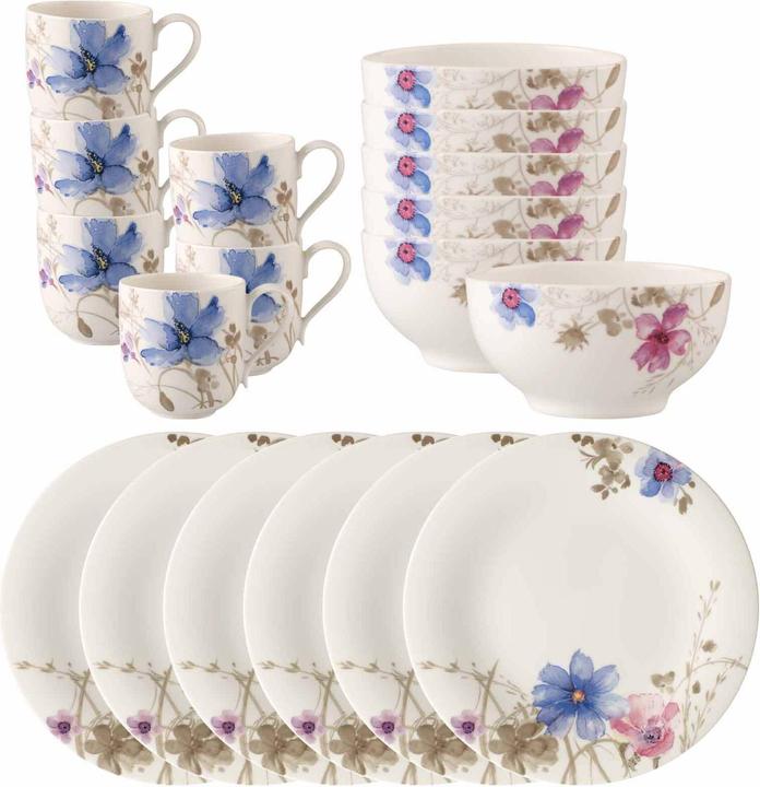 Produktbild Villeroy & Boch Mariefleur Gris Basic Frühstücks-Set (18 Stück)