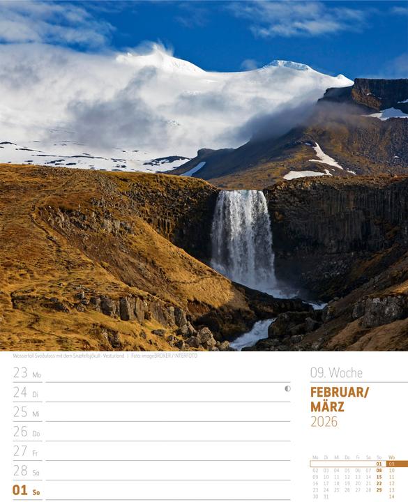 Immagine prodotto Island - Die Insel aus Feuer und Eis - Wochenplaner Kalender 2026 (25 x 33 cm, Copertina rigida, Tedesco)