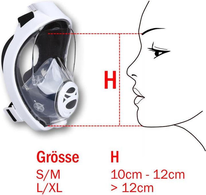 Image du produit Hermex Masque de plongée avec tuba Masque intégral de plongée Lunettes de natation