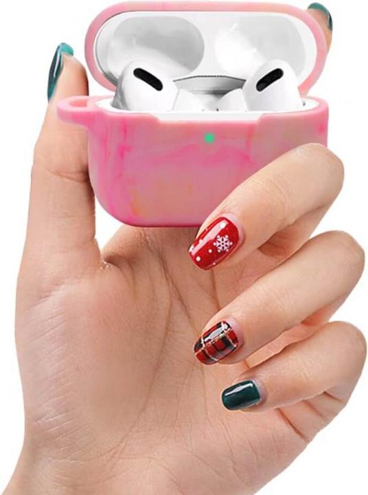 Image du produit Cover-Discount AirPods Pro 2 - Housse de protection en silicone Marble rose (Manchon pour casque d'écoute)