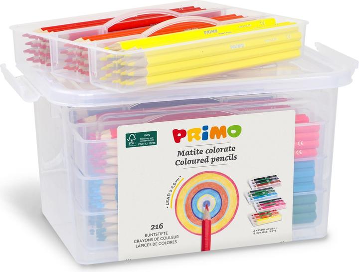 Actual product image Primo Coloured pencils school box 216 pieces (Multicoloured, 216 x)