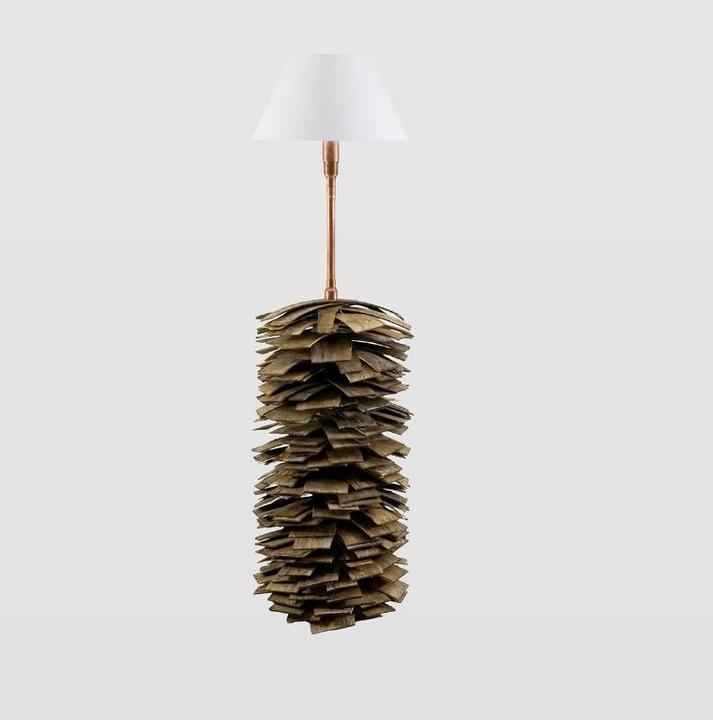 Actual product image Gie El LGH0243 - Wooden floor lamp SHINGLE big
