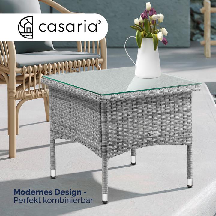 Actual product image Casaria Poly rattan garden table