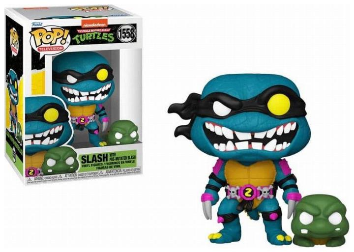 Actual product image Funko Teenage Mutant Ninja Turles POP & Buddy! Movies Vinyl Figure Slash & Pre-mutated, turtle Slash 9 cm
