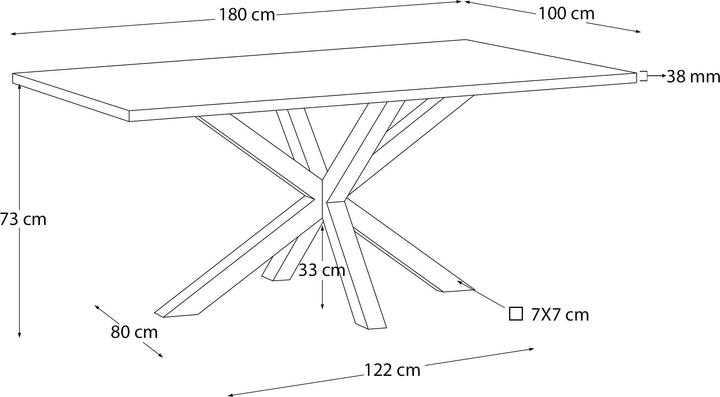 Produktbild Kave Home Argo (180 x 100 x 74.5 cm)