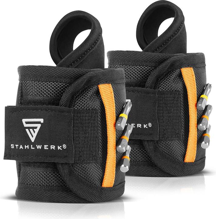 Produktbild Stahlwerk Magnet-Armband 2er Set für Heimwerker zur Befestigung am Handgelenk (2 x)