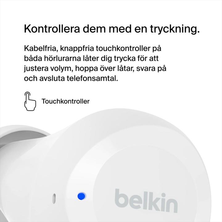 Produktbild Belkin Auc009btwh Soundform Bolt True (keine Geräuschunterdrückung, 19 h, Kabellos)