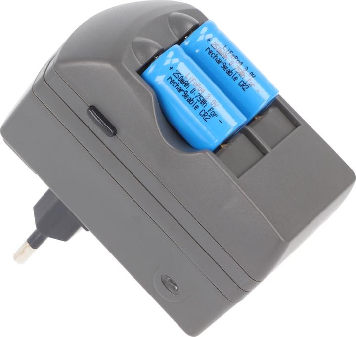 Immagine prodotto AccuCell CR2 caricatore Li-ion, CR-2 caricatore incl. 2x CR2 batteria ricaricabile