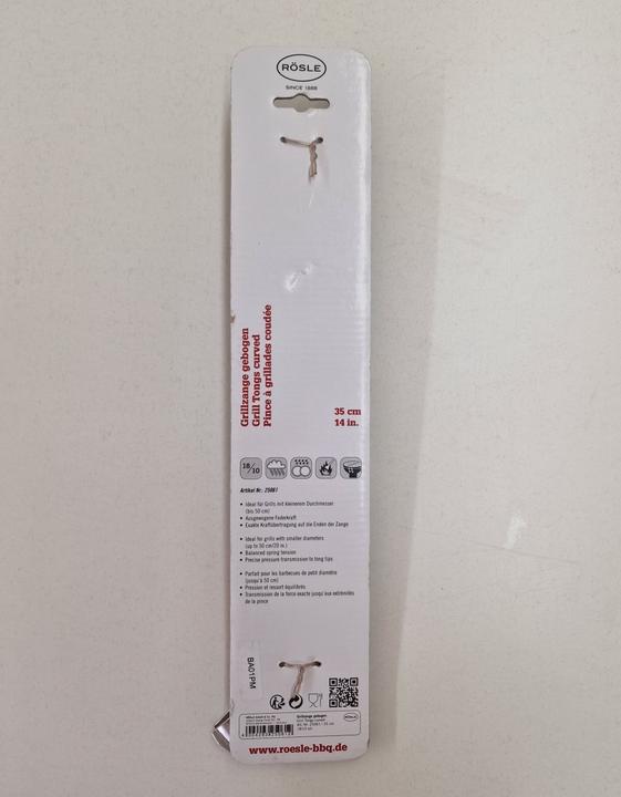 Actual product image Rösle Barbecue tongs curved
