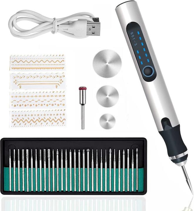 Actual product image DriSubt Electric engraving pen, silver
