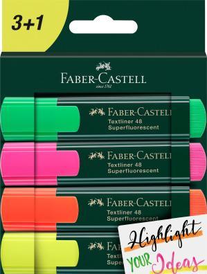 Produktbild Faber-Castell TEXTLINER 48 (Mehrfarbig, 2 mm, 4 x)