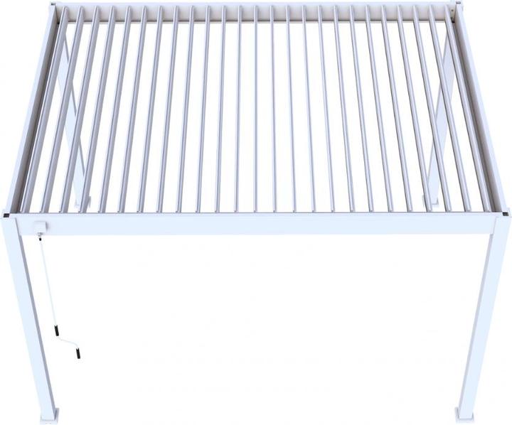 Produktbild Weide Pergola Deluxe Plus mit Lamellendach 3.6x4m Weiss (400 cm, 360 cm)