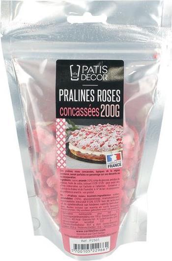 Actual product image Patisdécor Pink chocolates, crushed (200g) (200 g)