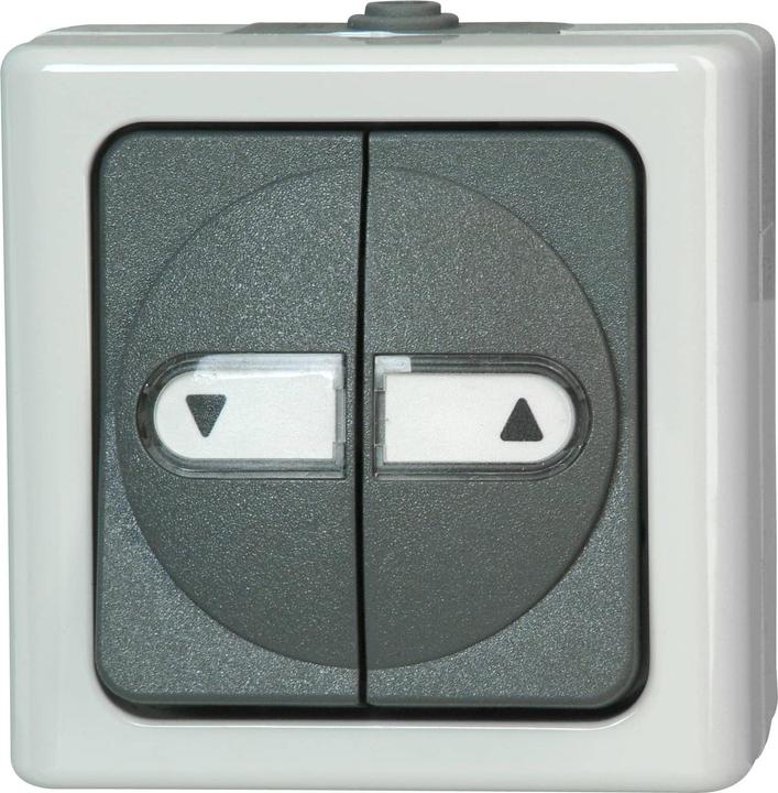 Actual product image Kopp Blue Electric Surface-mounted damp-proof switch for blinds Reverse lockout