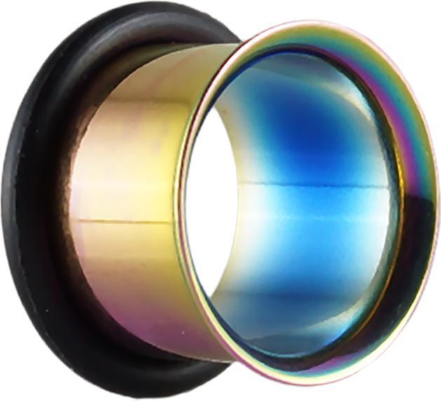 Star Piercing Flared Tunnel farbig mit O-Ring (Chirurgenstahl 316L)