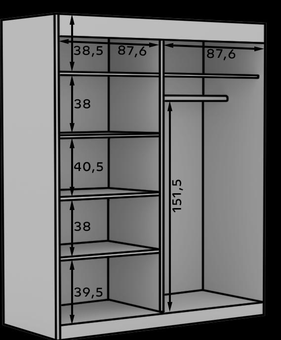 Produktbild ADRK Furniture Osgar (180 x 65 x 206 cm)
