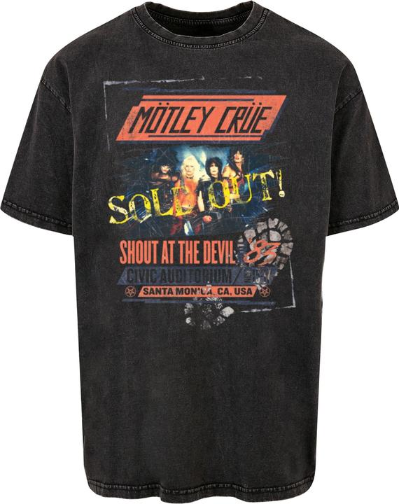 Produktbild Merchcode Motley Crue - SATD Tour Acid Washed Heavy Oversize Tee - 117025 (XS)