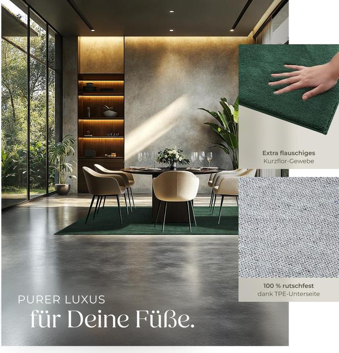 Actual product image tectake Short pile carpet Soft Zone (140 x 200 cm)