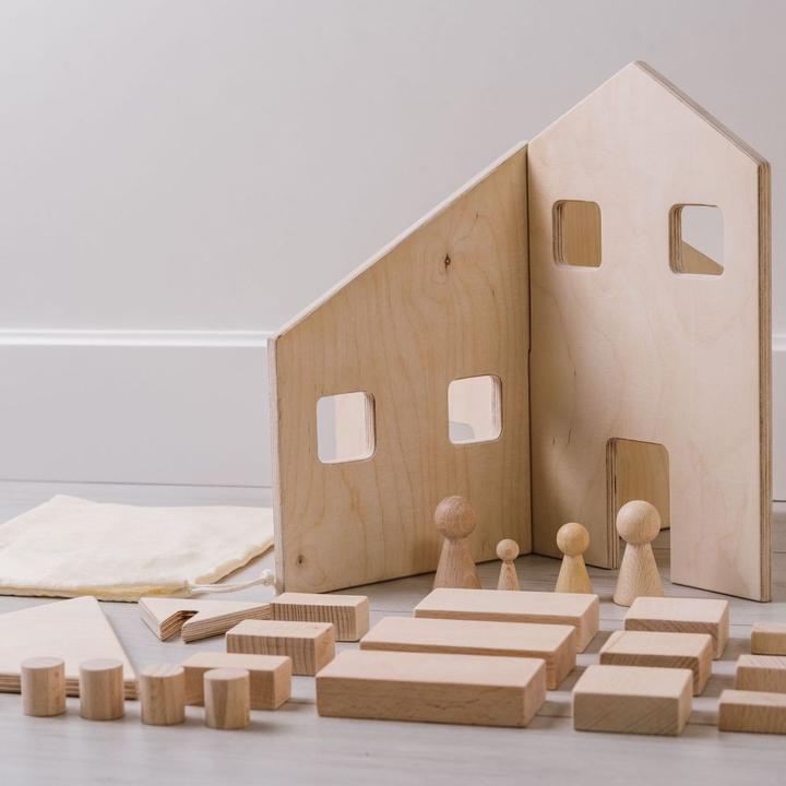 Image du produit Montessori Garage en bois, parking pour voitures, construction modulaire en bois ® Natural