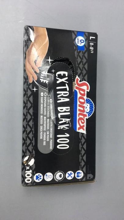 Produktbild Spontex Einmalhandschuhe Extra Black 100 aus Vinyl Gr. L