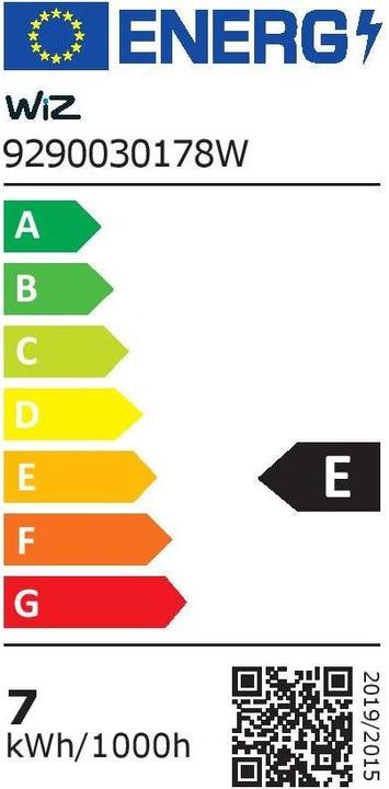 Label énergétique WiZ Filament (E27, 6.70 W, 806 lm, 1 x, E)
