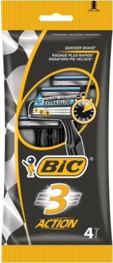 Sebamed BIC, Einweg -Rasierer mit 3 Klingen, 4 Stücke