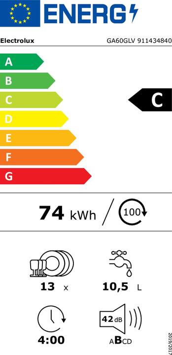 Energy Label Electrolux GA60GLV