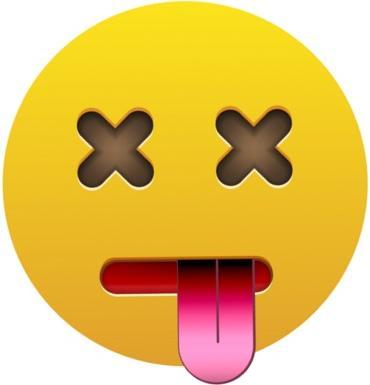 Produktbild Bügelbilder Bügelbild Emoji erschöpft