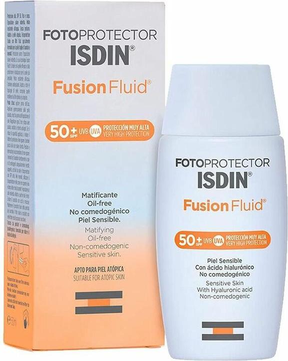 Actual product image Isdin Fotoprotector Fusion Fluid Spf50 50ml (Sun cream face, SPF 50, 50 ml)