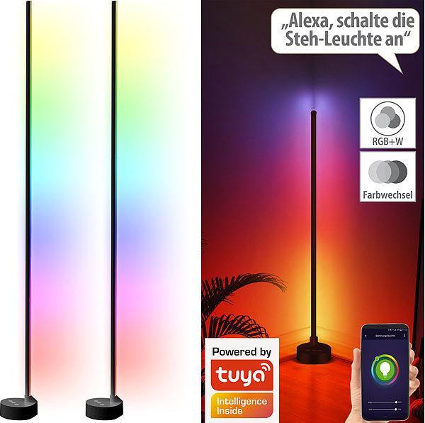 Produktbild Luminea 2er-Set WLAN-Steh-/Eck-Leuchten (750 lm)