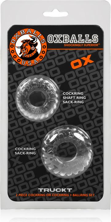 Image du produit Oxballs Cockring Truckt 2-pack Clear (2 cm)