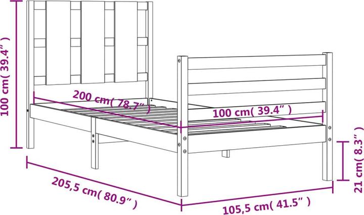 Produktbild VidaXL Ferdie (100 x 200 cm)
